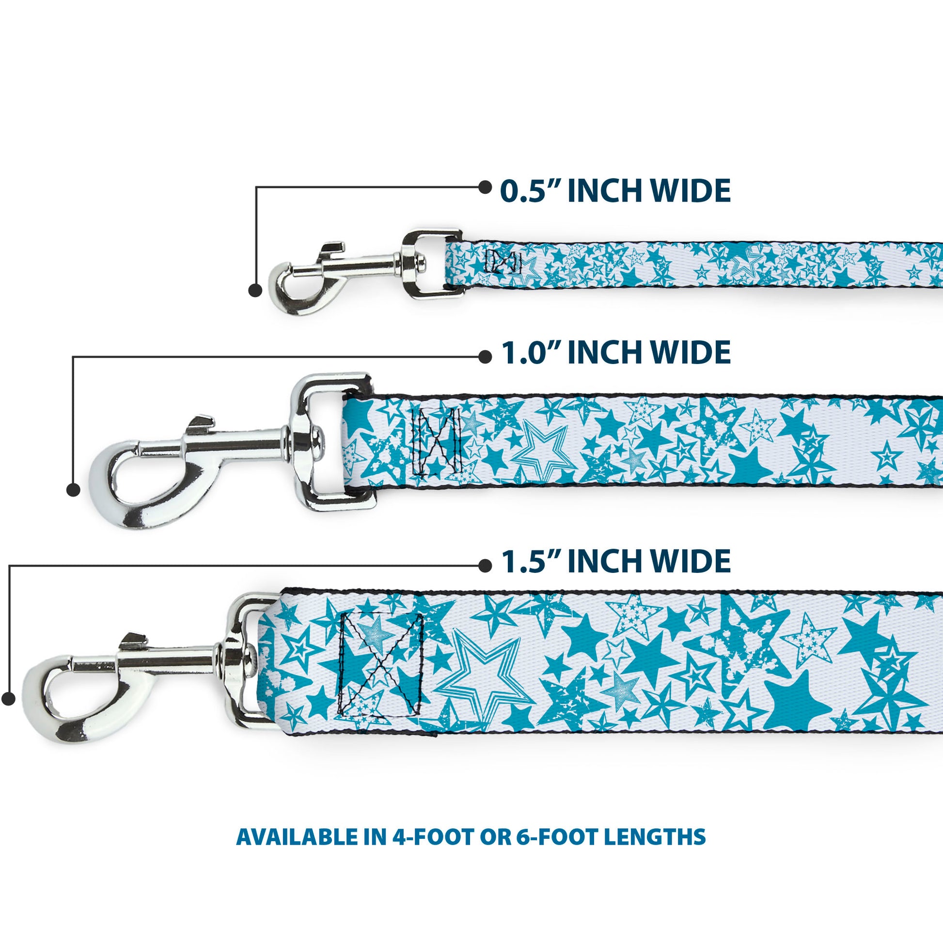 Dog Leash - Stargazer White/Blue Dog Leashes Buckle-Down