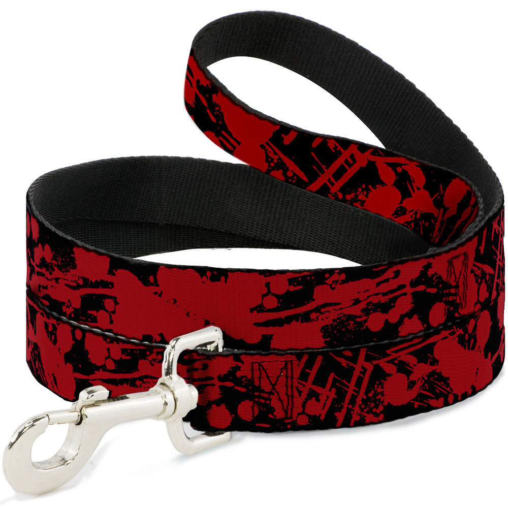Dog Leash - Splatter Black/Red Dog Leashes Buckle-Down