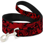 Dog Leash - Splatter Black/Red Dog Leashes Buckle-Down