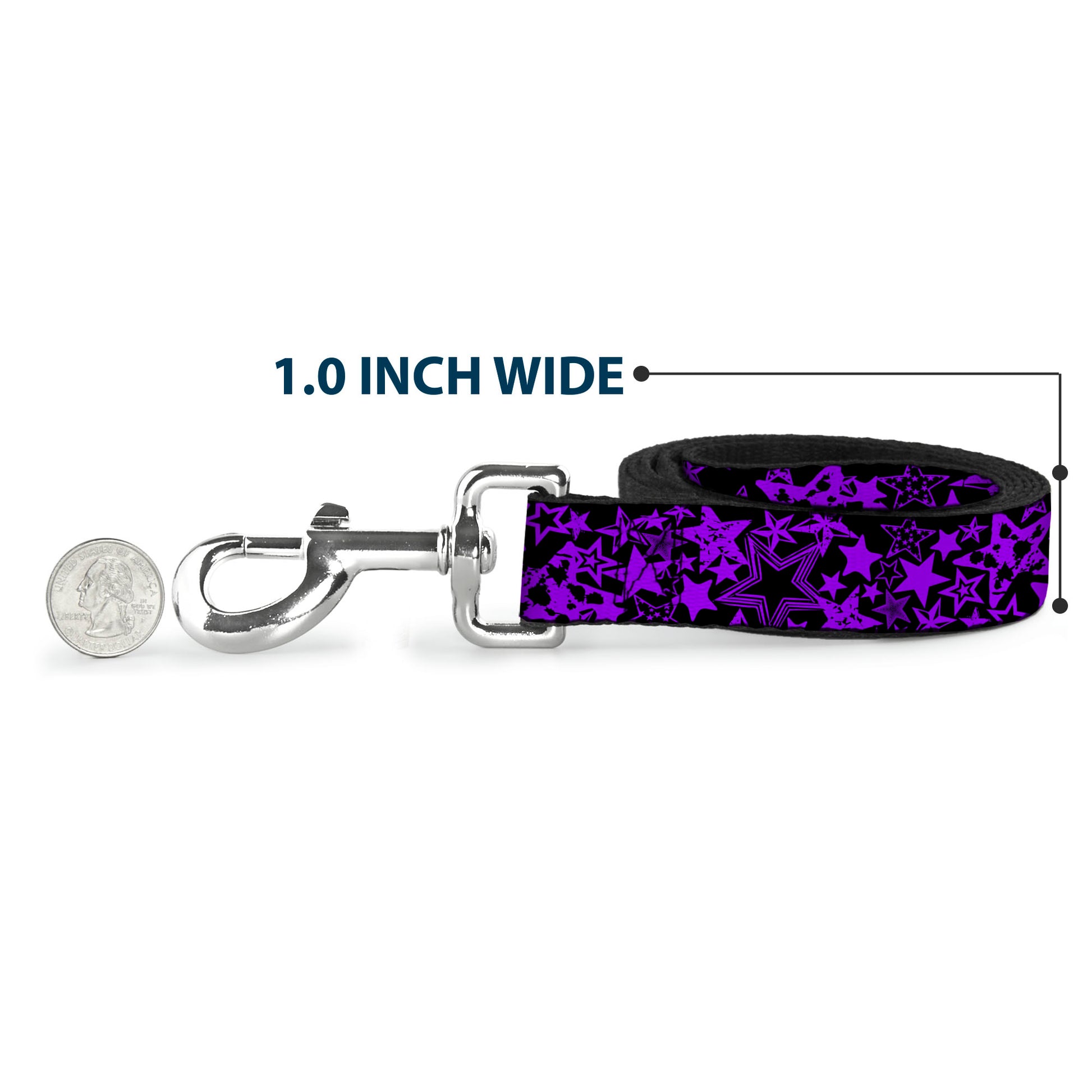 Dog Leash - Stargazer Black/Purple Dog Leashes Buckle-Down