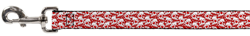 Dog Leash - Skull Yard Red/White Dog Leashes Buckle-Down