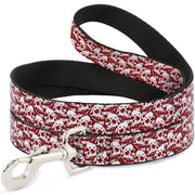 Dog Leash - Skull Yard Red/White Dog Leashes Buckle-Down