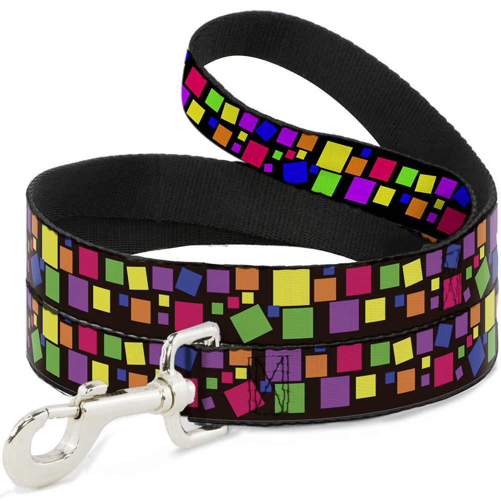 Dog Leash - Squares Black/Multi Color Dog Leashes Buckle-Down