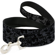 Dog Leash - Skull Pile Black/Gray Dog Leashes Buckle-Down