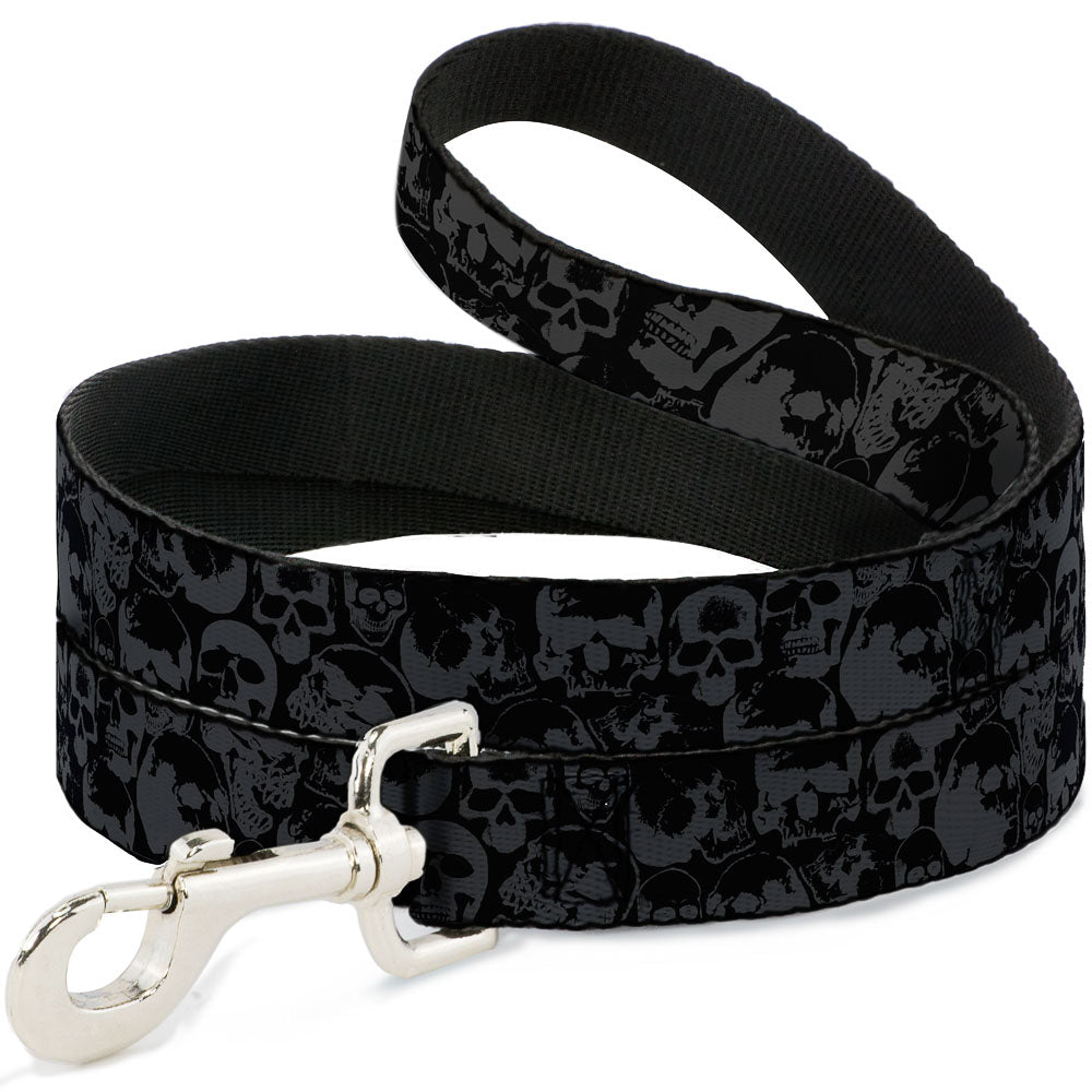 Dog Leash - Skull Pile Black/Gray Dog Leashes Buckle-Down
