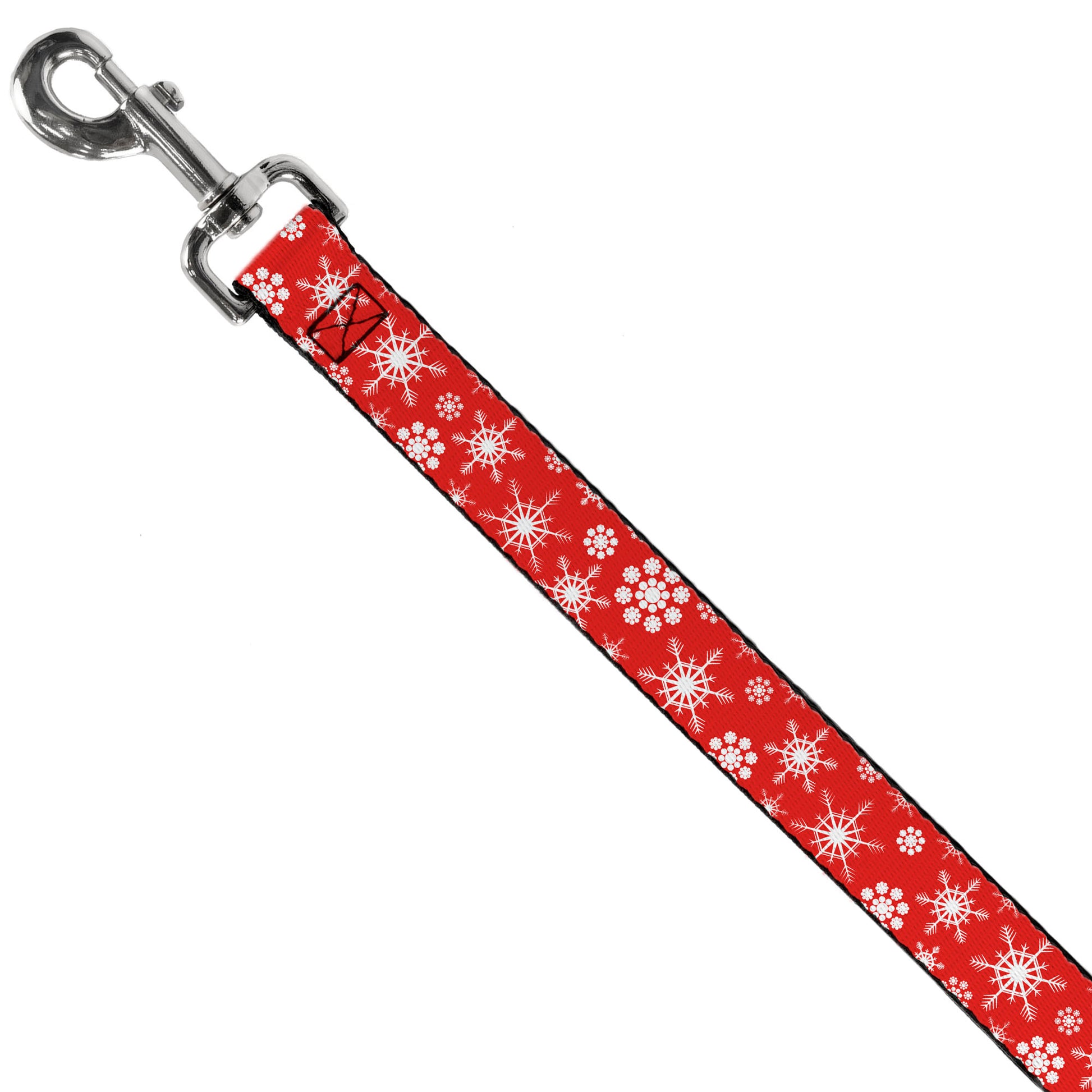 Dog Leash - Snowflakes Red/White Dog Leashes Buckle-Down