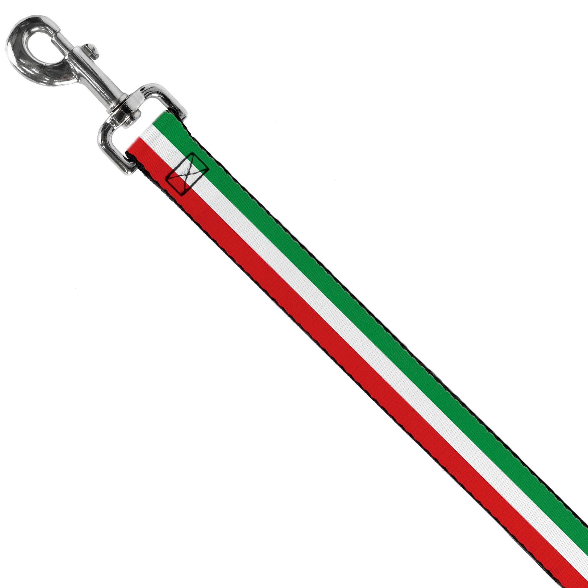 Dog Leash - Stripes Green/White/Red Dog Leashes Buckle-Down