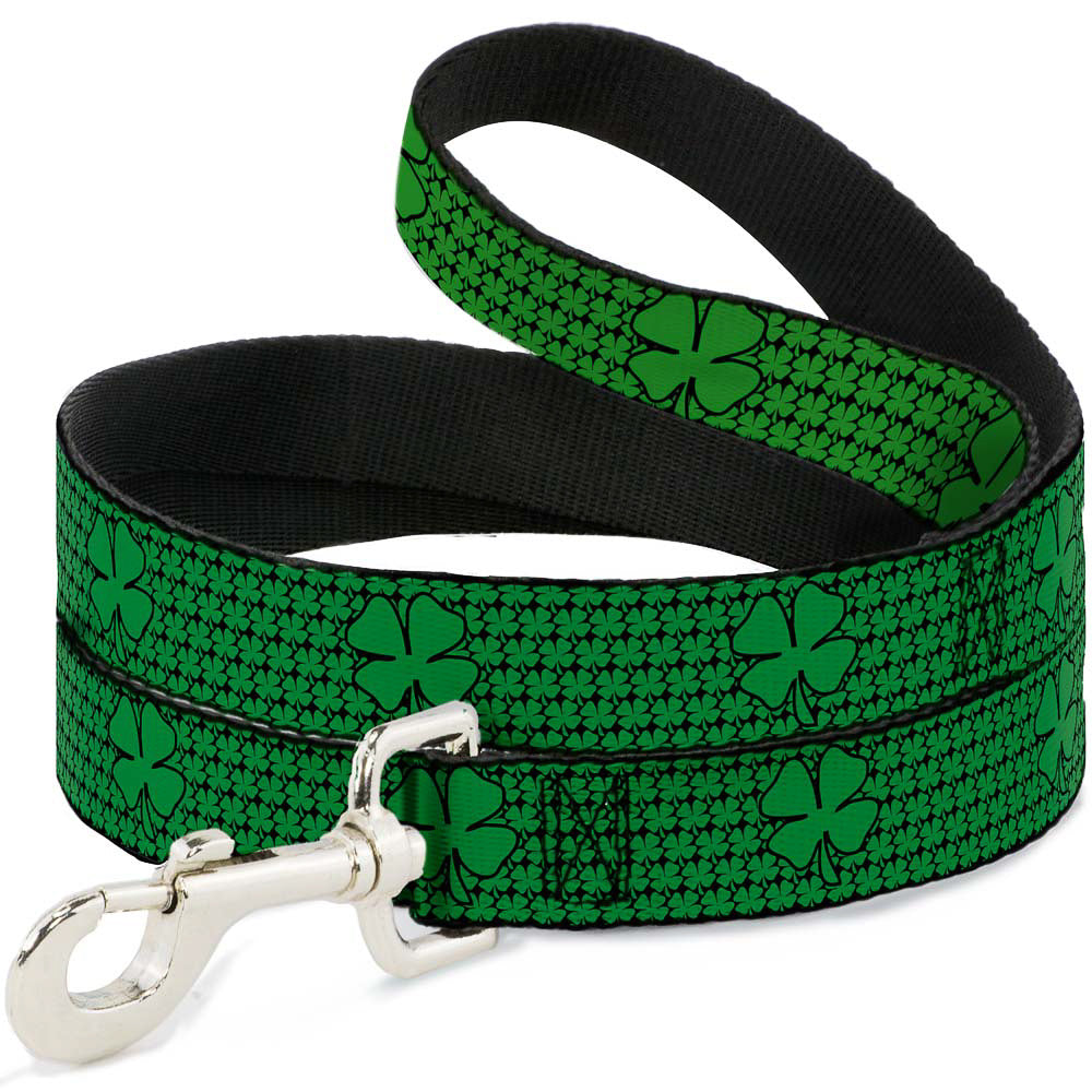 Dog Leash - St. Pat's Clovers/Green Dog Leashes Buckle-Down