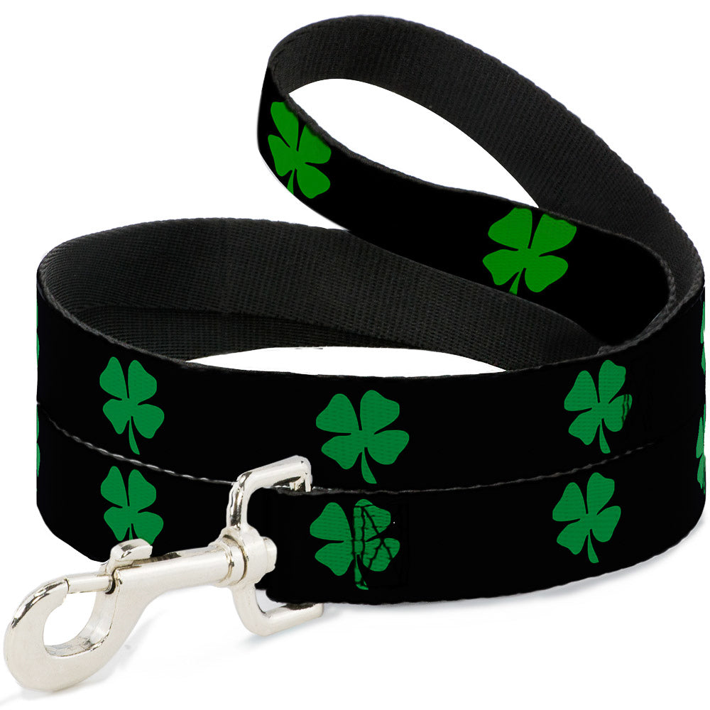 Dog Leash - St. Pat's Black/Green Dog Leashes Buckle-Down