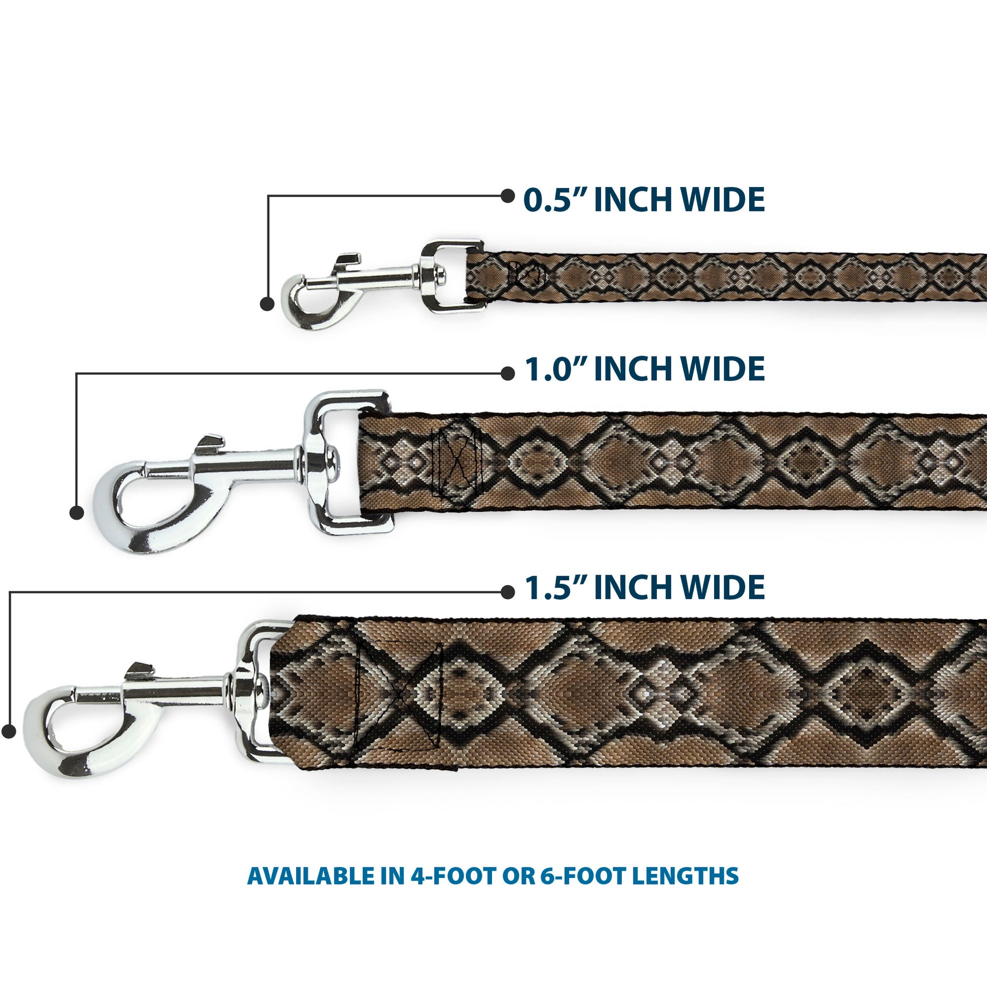 Dog Leash - Snake Skin 1 Dog Leashes Buckle-Down