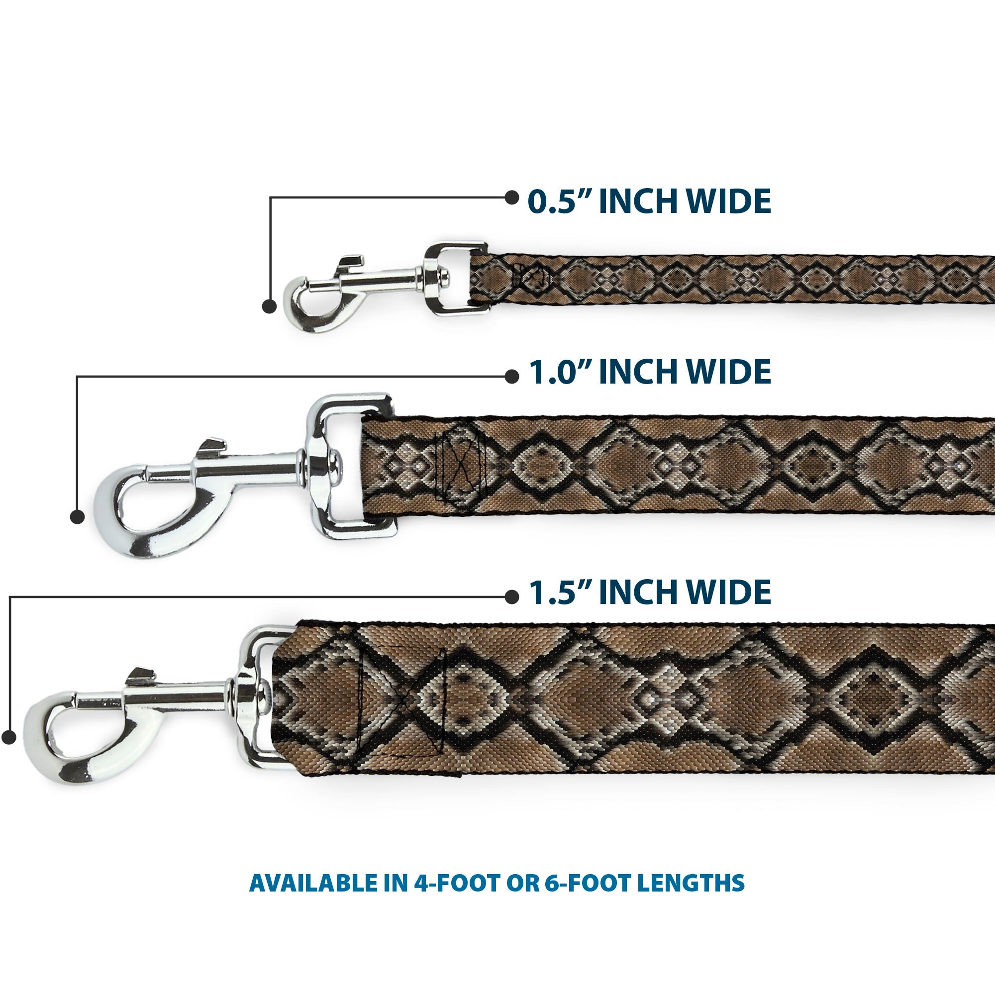 Dog Leash - Snake Skin 1 Dog Leashes Buckle-Down