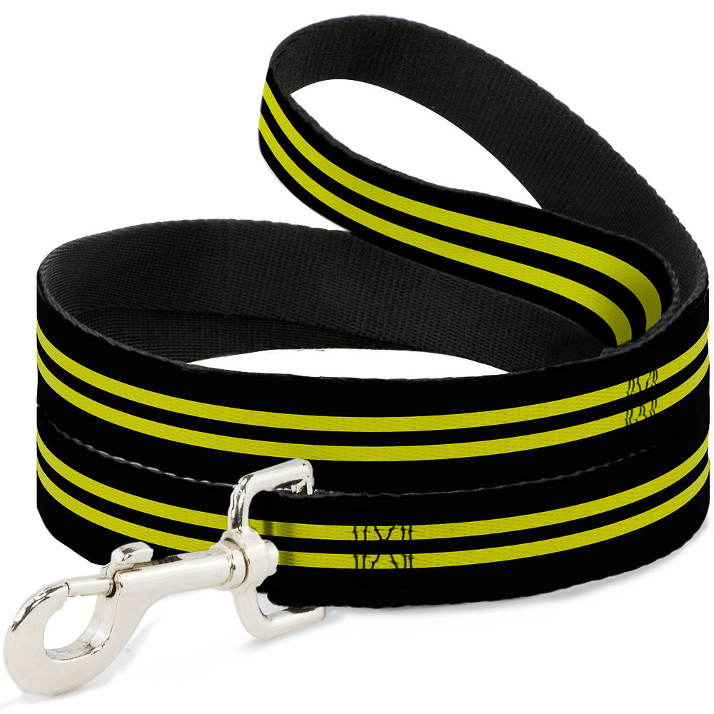 Dog Leash - Stripe Black/Yellow Dog Leashes Buckle-Down