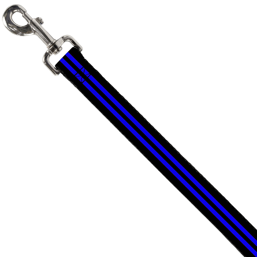 Dog Leash - Stripe Black/Blue Dog Leashes Buckle-Down