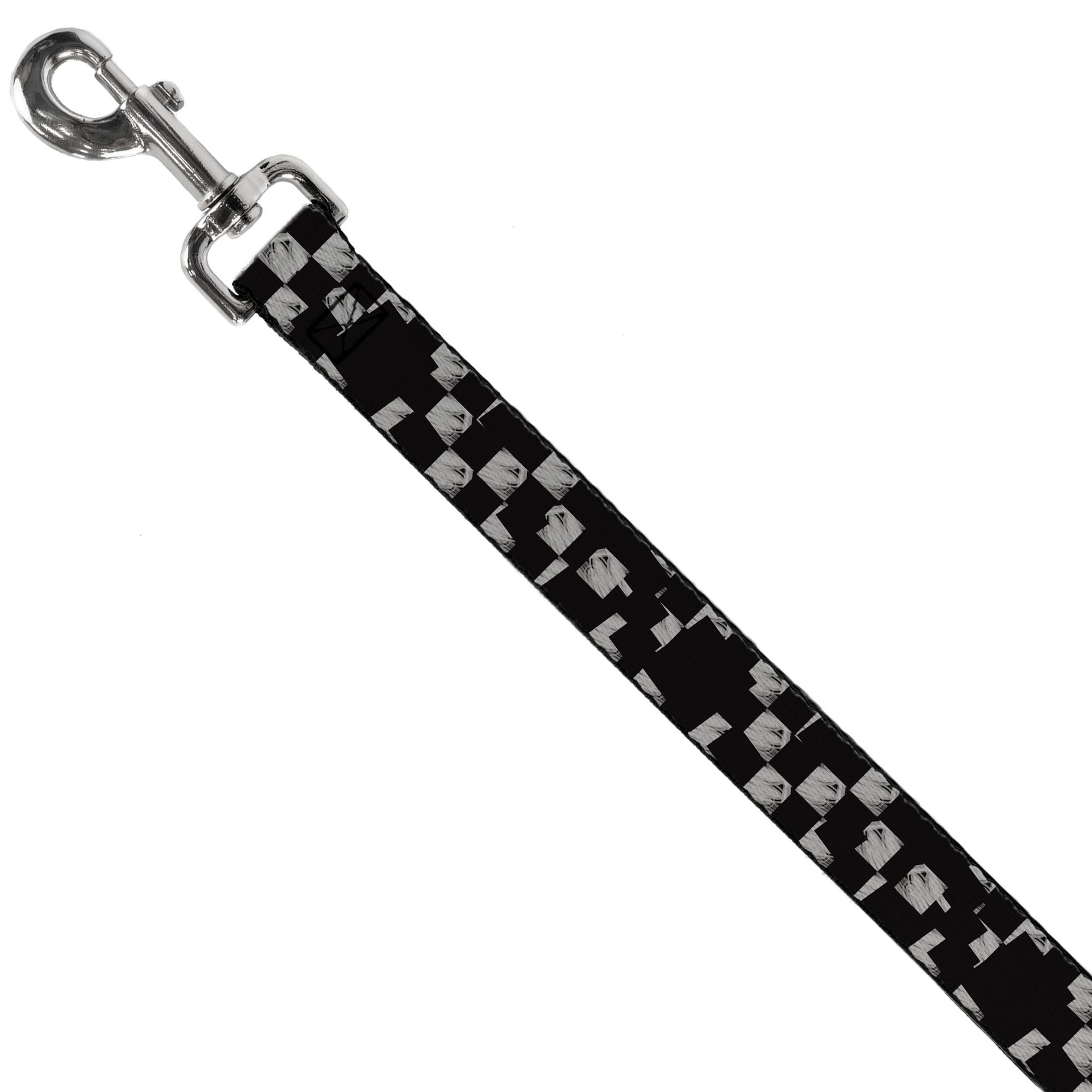 Dog Leash - Scribble Checker Black/White Dog Leashes Buckle-Down