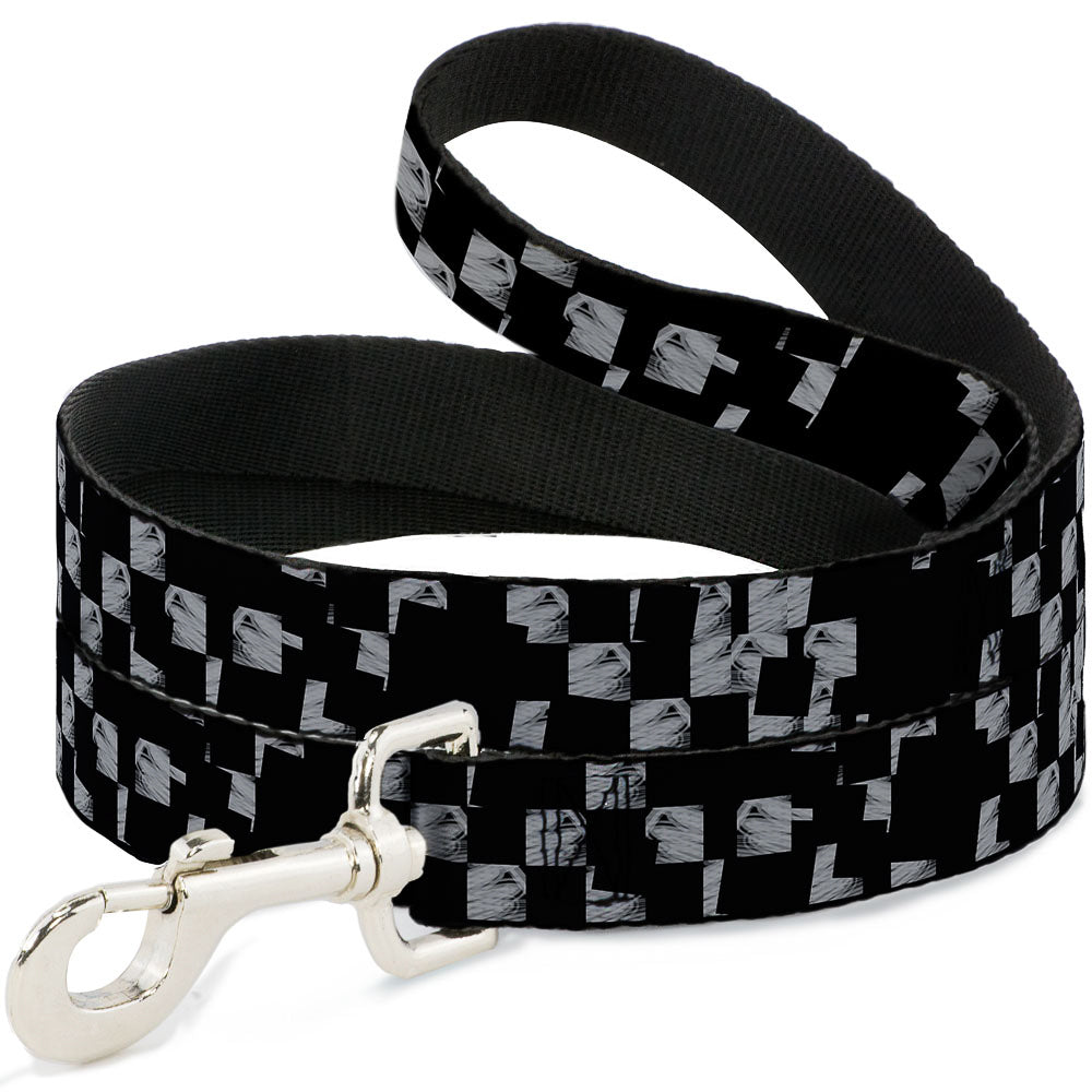 Dog Leash - Scribble Checker Black/White Dog Leashes Buckle-Down