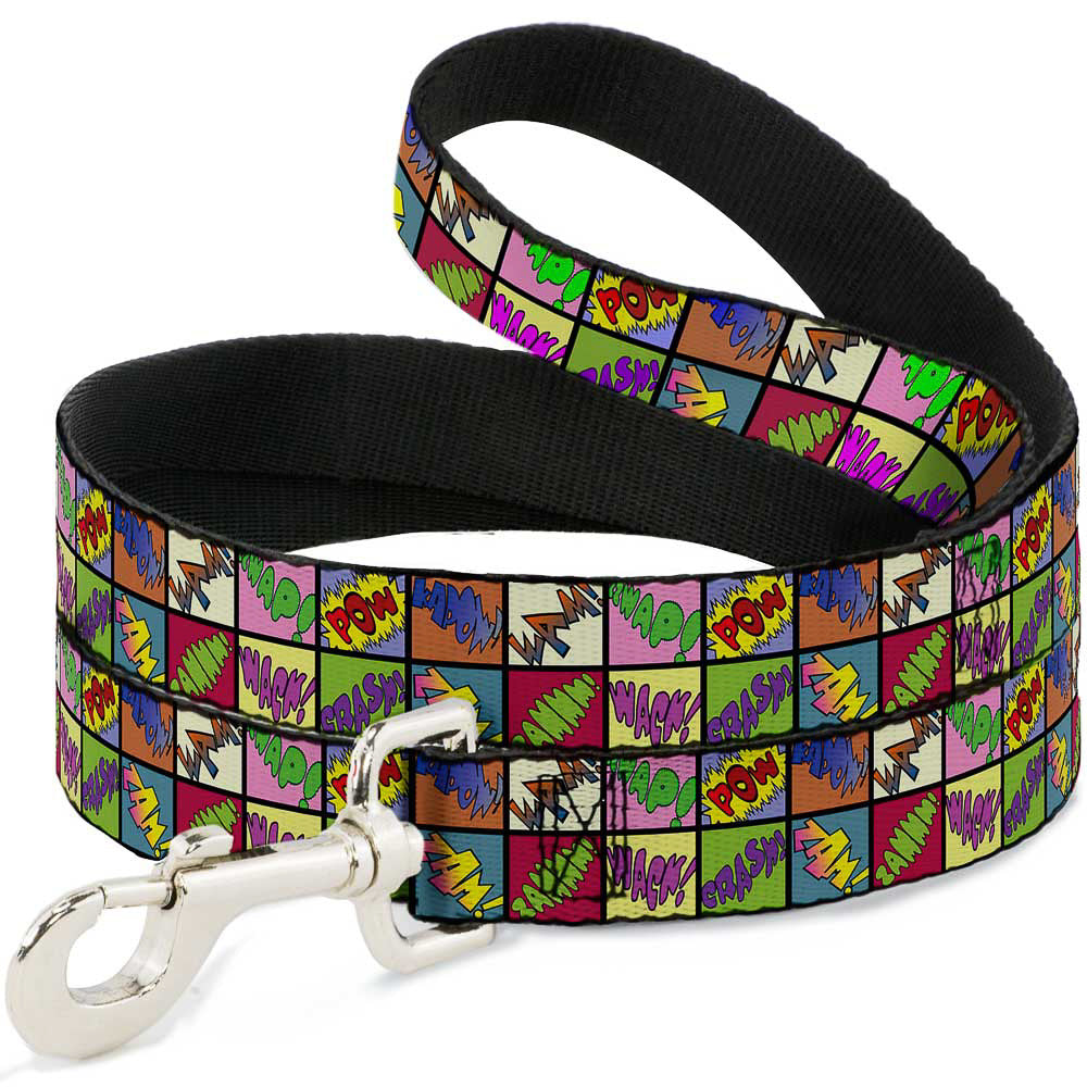 Dog Leash - Sound Effect Checkers Multi Color Dog Leashes Buckle-Down