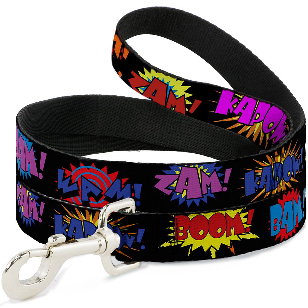 Dog Leash - Sound Effects Black/Multi Color Dog Leashes Buckle-Down