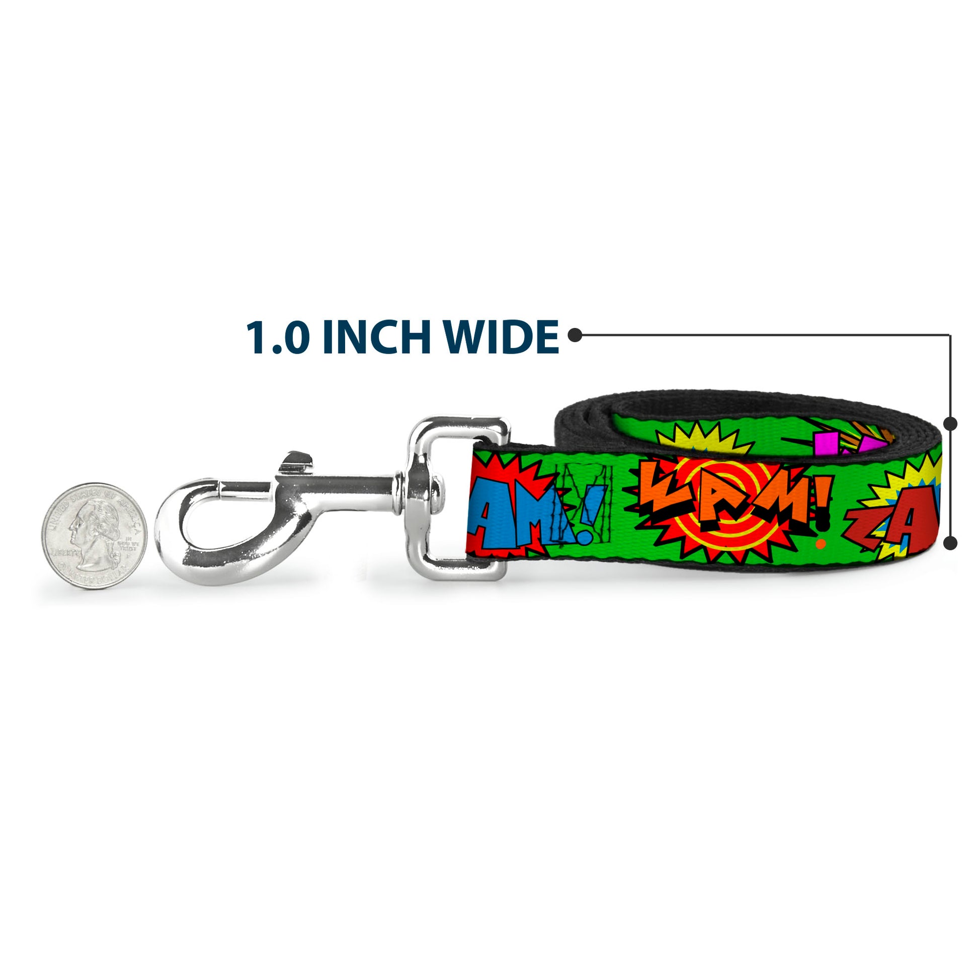 Dog Leash - Sound Effects Green/Multi Color Dog Leashes Buckle-Down