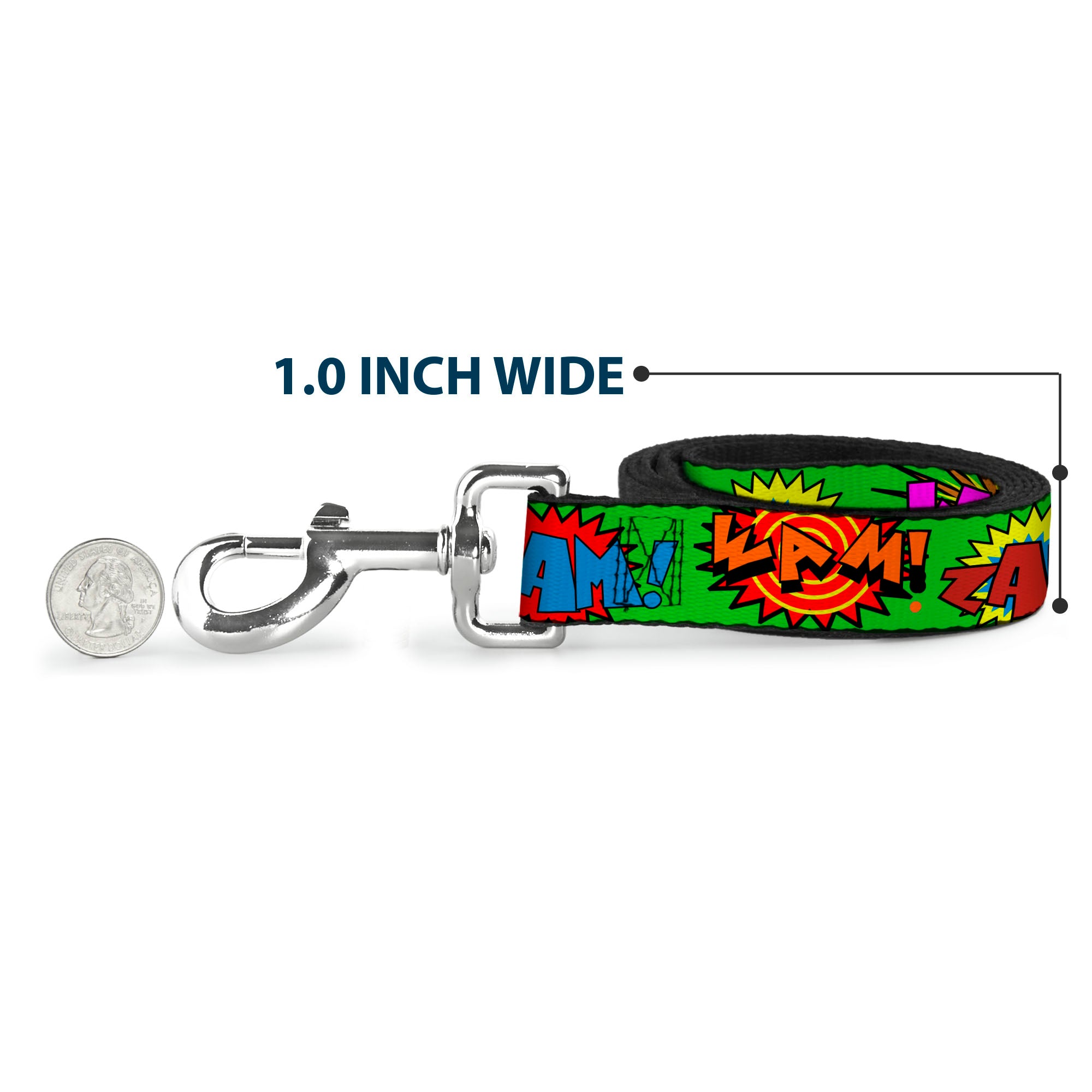 Dog Leash - Sound Effects Green/Multi Color Dog Leashes Buckle-Down