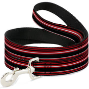 Dog Leash - Stripes Red/Black/White Dog Leashes Buckle-Down