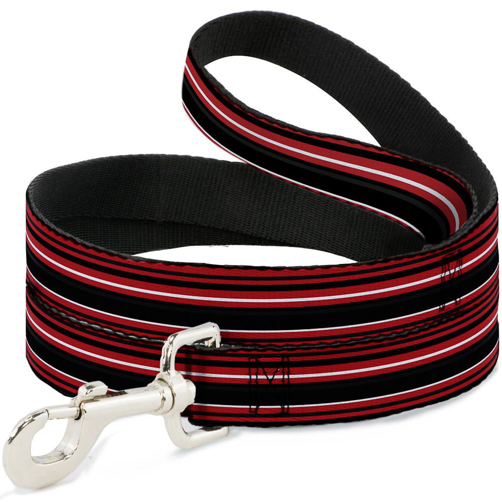 Dog Leash - Stripes Red/Black/White Dog Leashes Buckle-Down