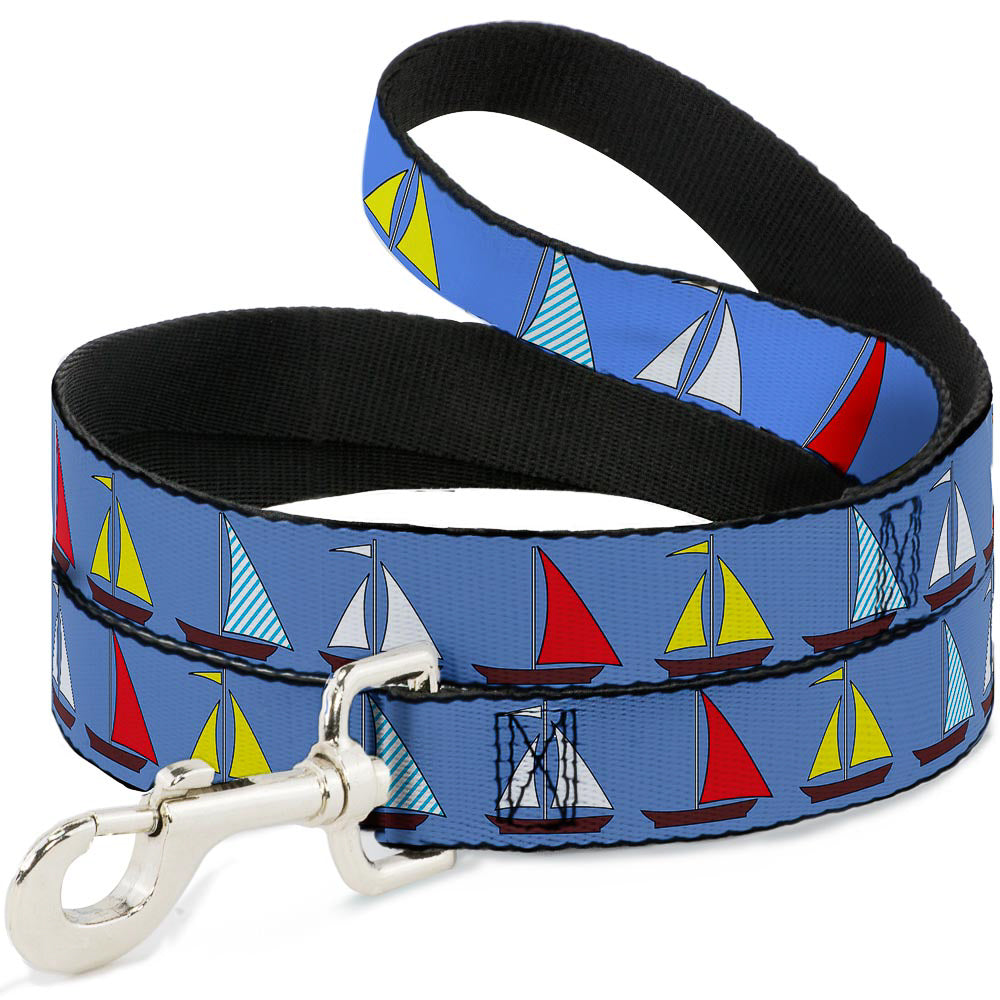 Dog Leash - Sailboats Blue Dog Leashes Buckle-Down