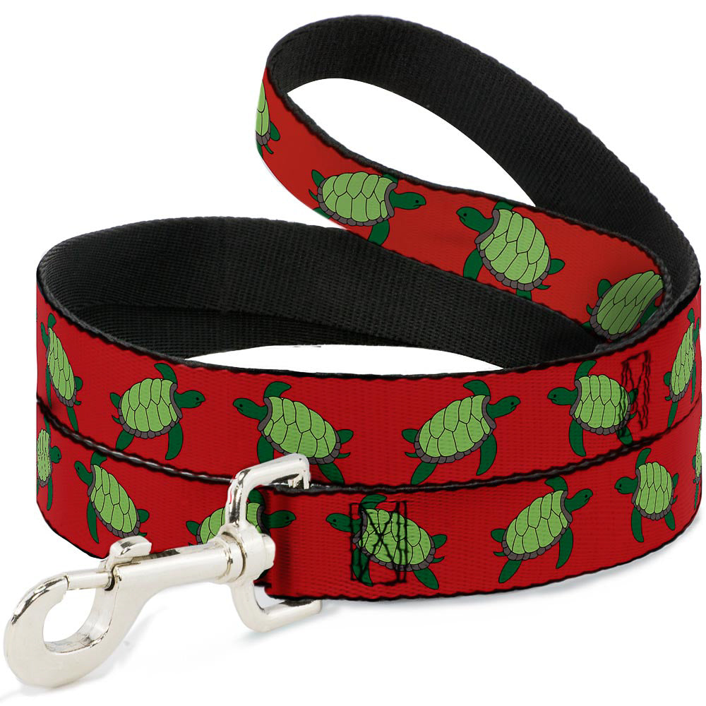 Dog Leash - Sea Turtles Red/Green Dog Leashes Buckle-Down