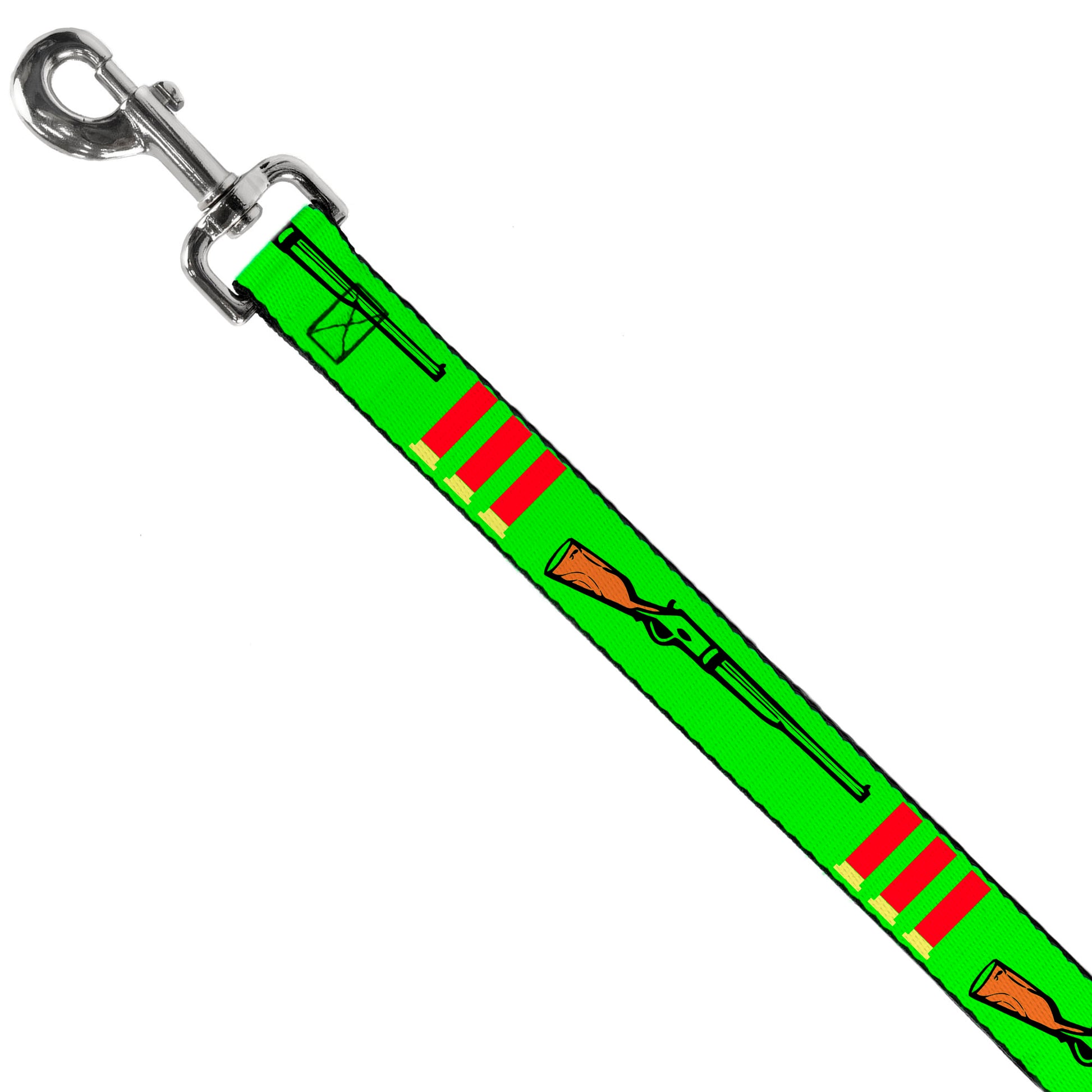 Buckle-Down Dog Leash - Shotgun & Shells Green Dog Leashes Buckle-Down