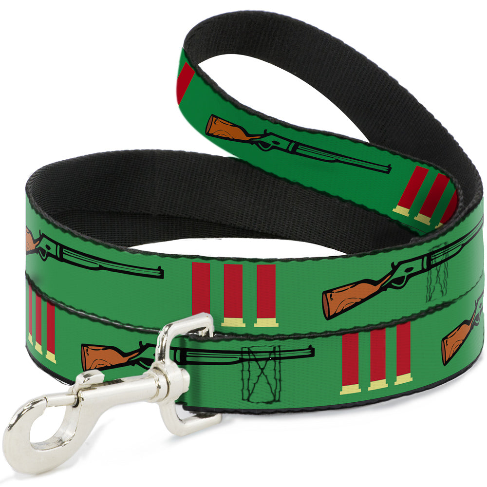 Buckle-Down Dog Leash - Shotgun & Shells Green Dog Leashes Buckle-Down