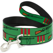 Buckle-Down Dog Leash - Shotgun & Shells Green Dog Leashes Buckle-Down