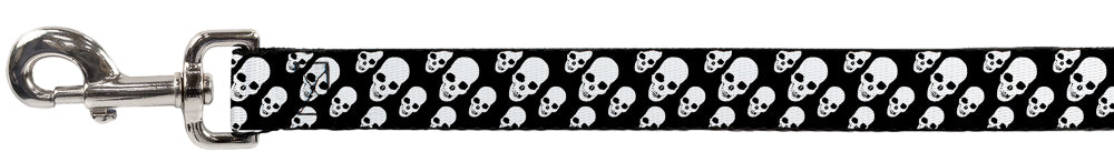 Dog Leash - Tilted Skulls Black/White Dog Leashes Buckle-Down