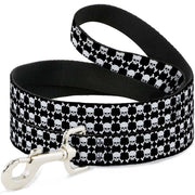 Dog Leash - Top Skulls Black/White Dog Leashes Buckle-Down