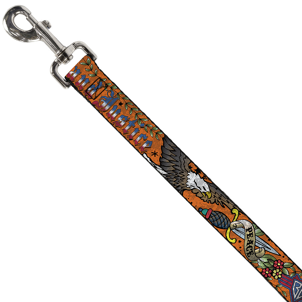 Dog Leash - Truth and Justice Orange Dog Leashes Buckle-Down