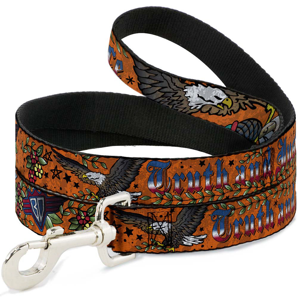 Dog Leash - Truth and Justice Orange Dog Leashes Buckle-Down