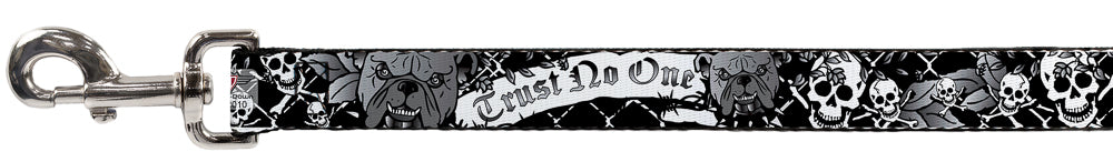 Dog Leash - Trust No One Black/White Dog Leashes Buckle-Down
