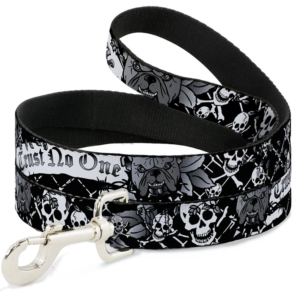 Dog Leash - Trust No One Black/White Dog Leashes Buckle-Down