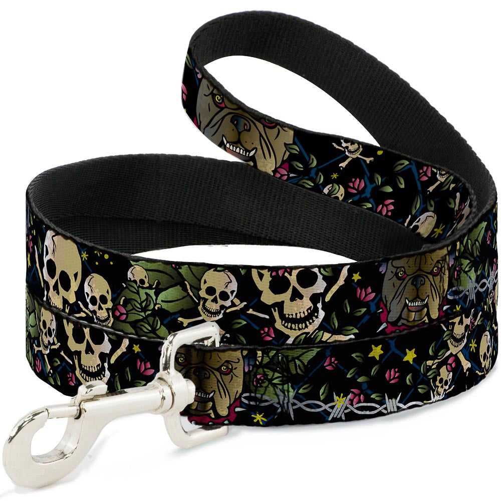 Dog Leash - Trust No One CLOSE-UP Black Dog Leashes Buckle-Down
