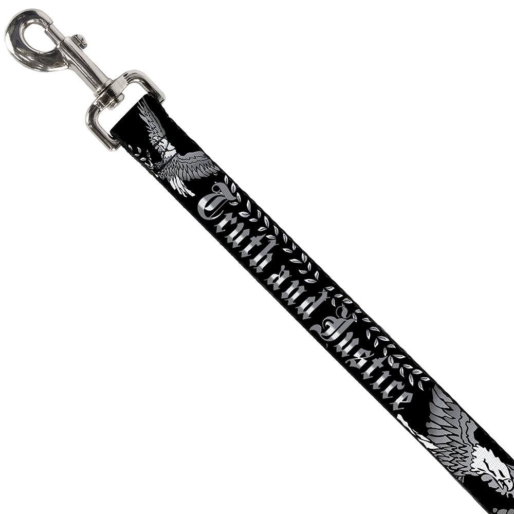 Dog Leash - Truth and Justice Black/White Dog Leashes Buckle-Down