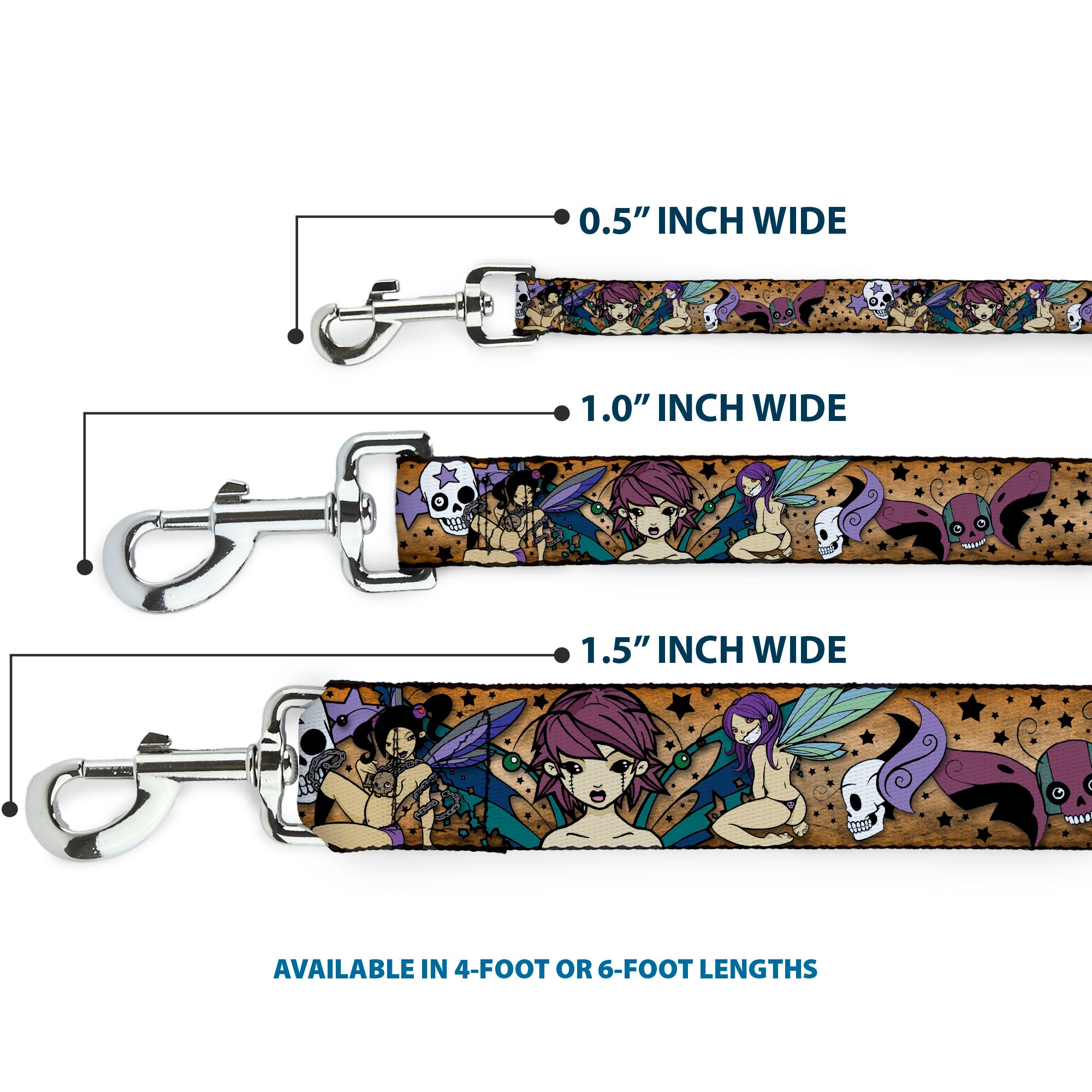 Dog Leash - TJ-Fairy Gothic Dog Leashes Tattoo Johnny