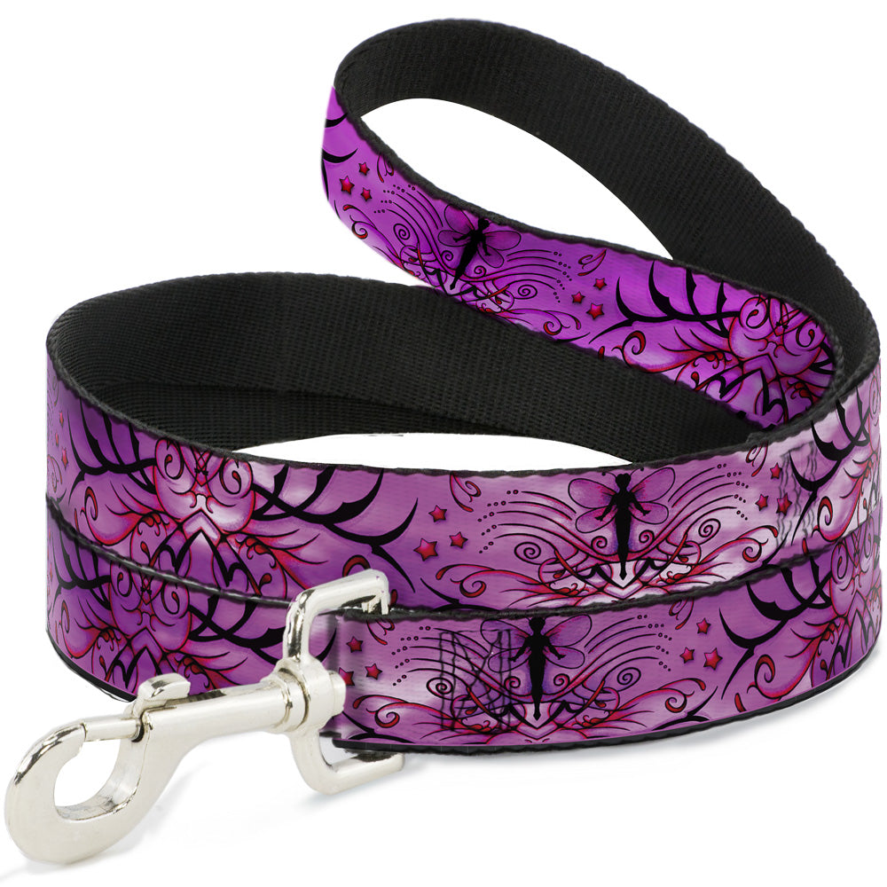 Dog Leash - TJ-Fairy Pink Swirl Dog Leashes Tattoo Johnny