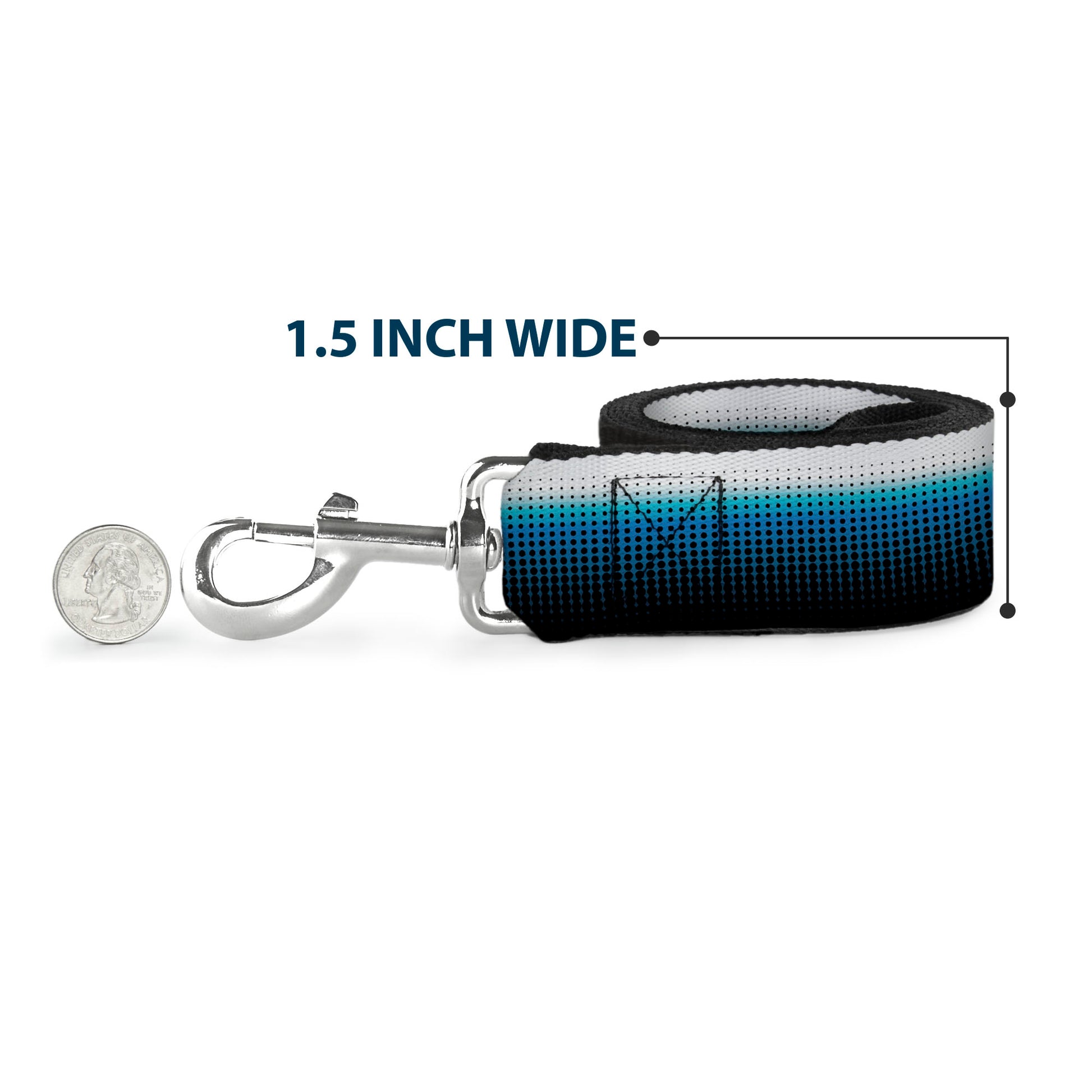 Dog Leash - Transitioning Dots White/Blue/Black Dog Leashes Buckle-Down