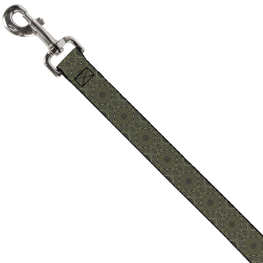 Dog Leash - Tapestry Charcoal/Olive Dog Leashes Buckle-Down