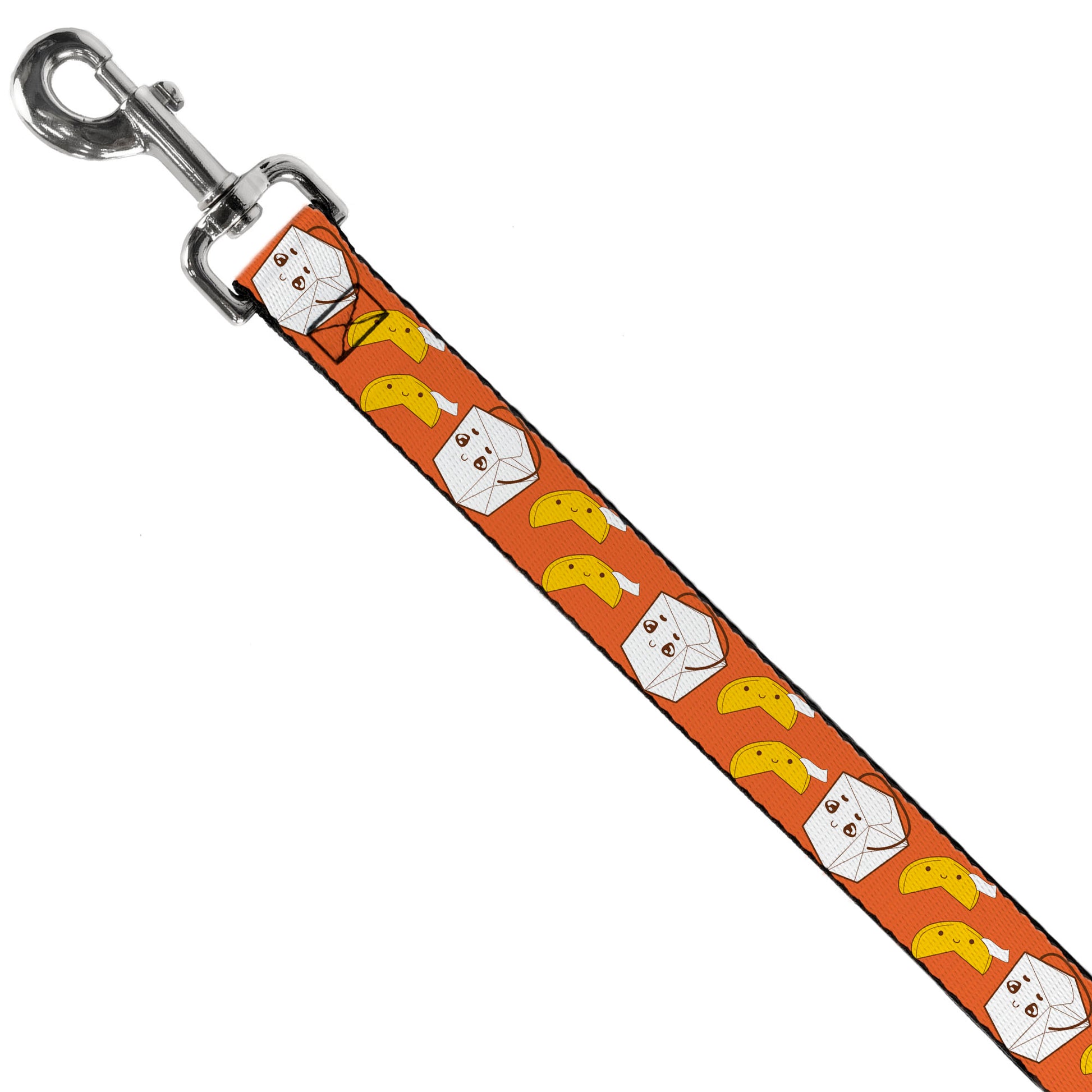 Dog Leash - Take Out/Fortune Cookies Orange Dog Leashes Buckle-Down
