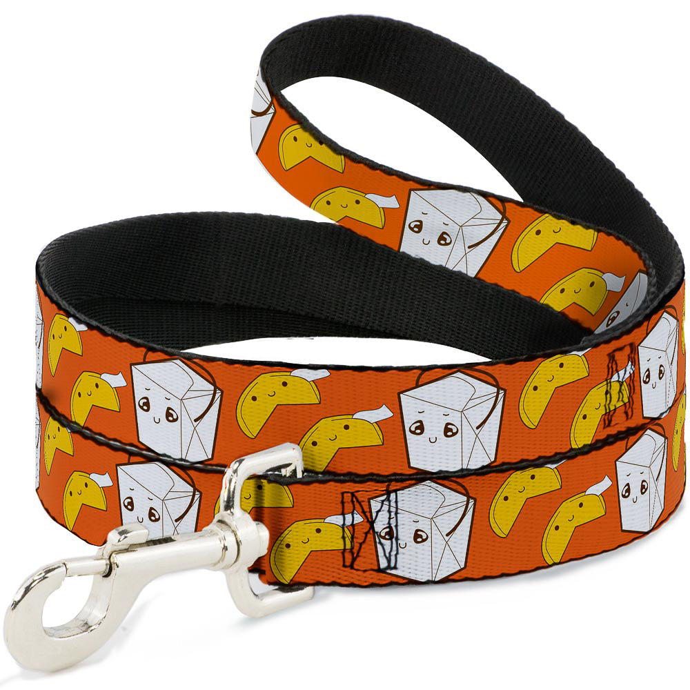 Dog Leash - Take Out/Fortune Cookies Orange Dog Leashes Buckle-Down