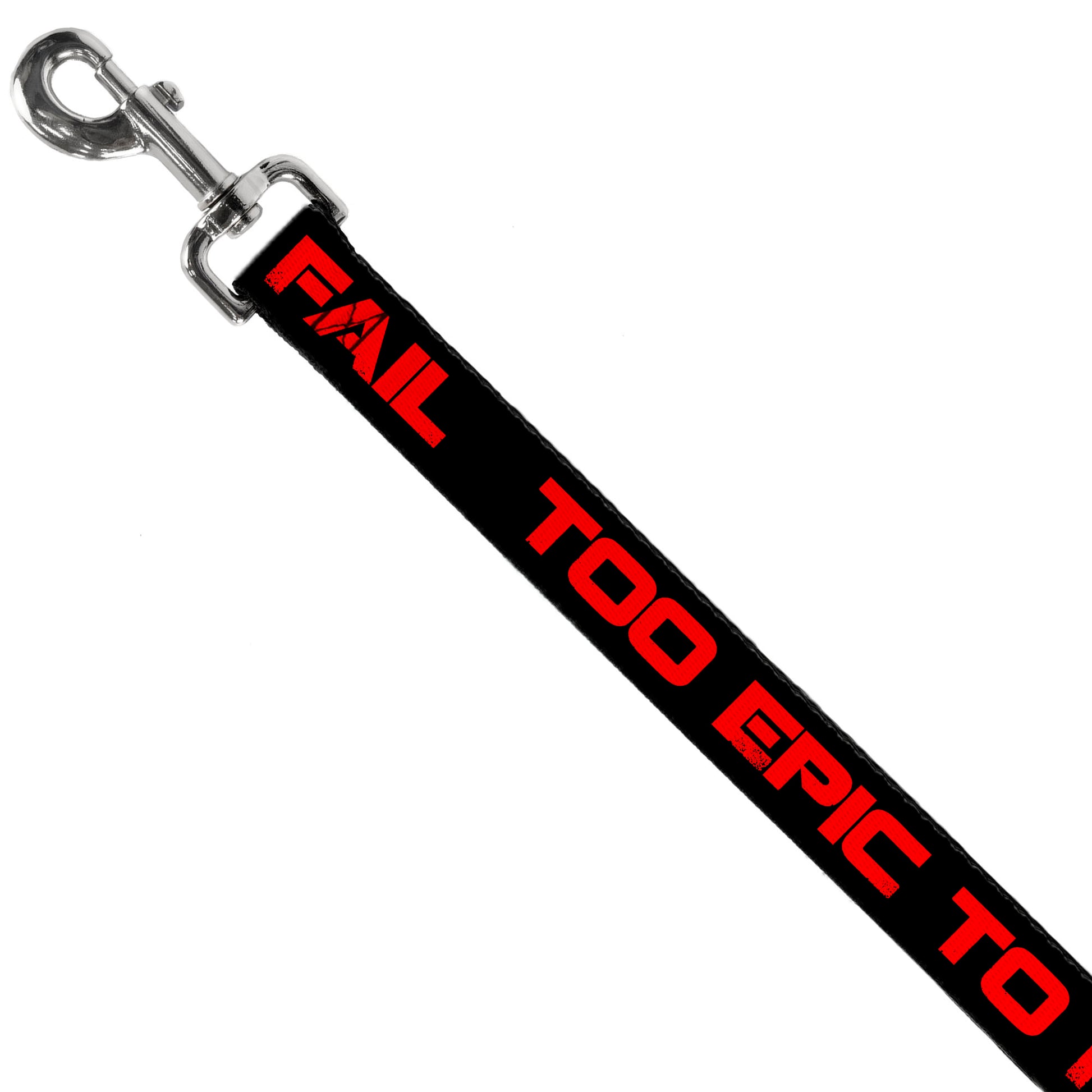 Dog Leash - TOO EPIC TO FAIL Weathered Black/Red Dog Leashes Buckle-Down