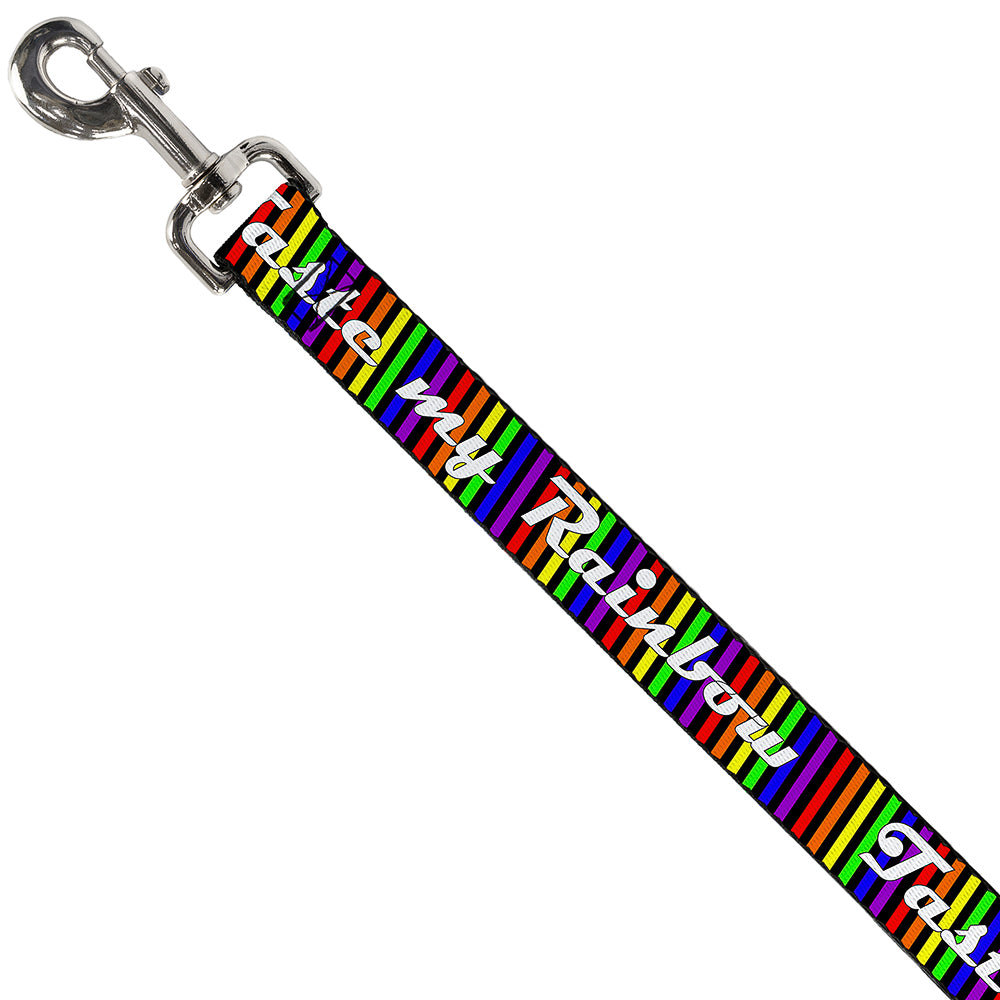 Buckle-Down Dog Leash - TASTE MY RAINBOW Black/Multi Color Dog Leashes Buckle-Down