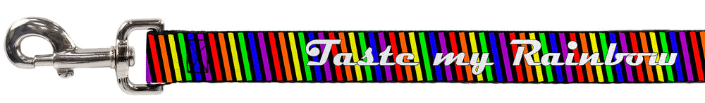 Buckle-Down Dog Leash - TASTE MY RAINBOW Black/Multi Color Dog Leashes Buckle-Down