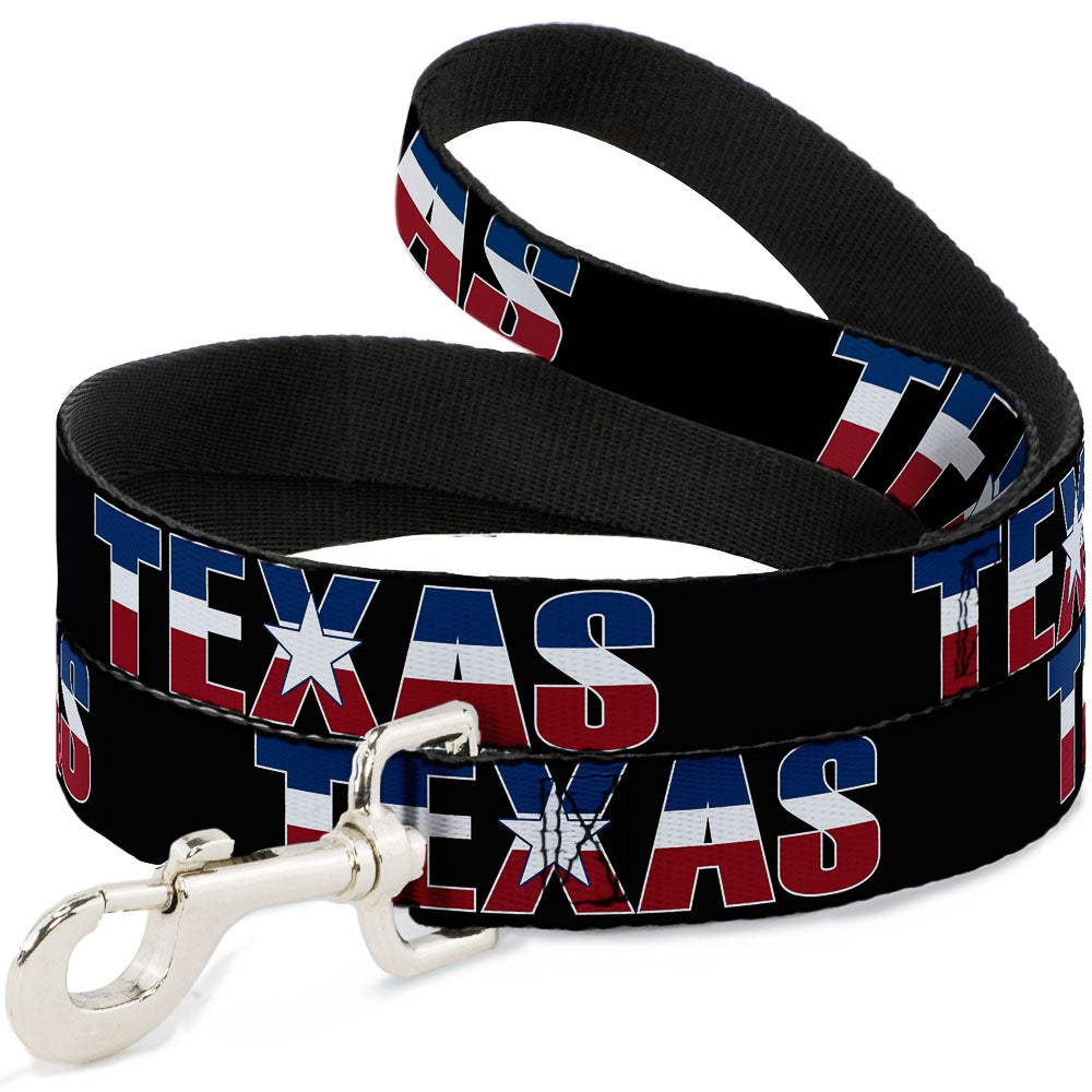 Dog Leash - TEXAS w/Star Black/White/Blue/Red Dog Leashes Buckle-Down