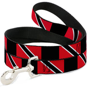 Dog Leash - Trinidad & Tobago Flags/Black Block Dog Leashes Buckle-Down