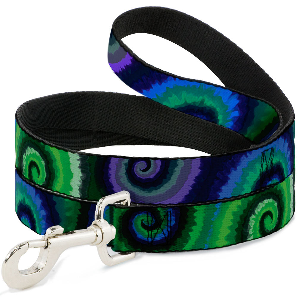 Dog Leash - Tie Dye Swirl Green/Blue/Purple Dog Leashes Buckle-Down